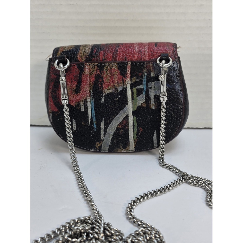 Coach X Mint + Serf Morgan Card Case On A Chain Silver Black Multi F2380-CM215‎ - Picture 2 of 4